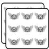 18 Pcs Black and White Aviation Pilot Helmet Skull with Wings Cartoon 2" Stickers Decals Laptop Notebook Phone Waterproof Vinyl Trendy view 1