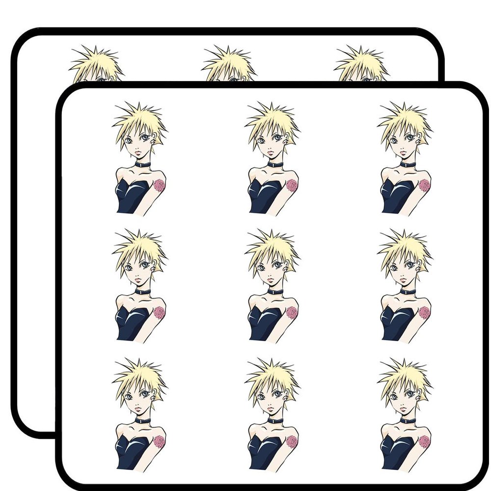 18 Pcs Cute Sexy Anime Goth Punk Girl Cartoon 2" Stickers Decals Laptop Notebook Phone Waterproof Vinyl Trendy