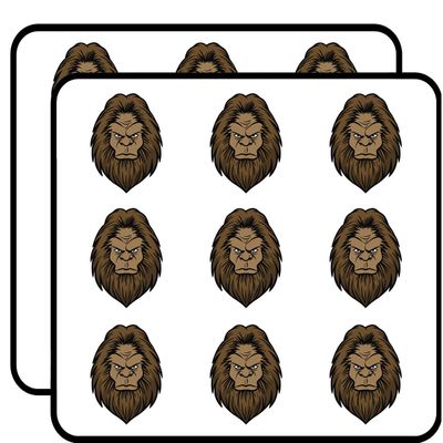 18 Pcs Simple Angry Yeti Abominable Snowman Cartoon Head - Brown 2" Stickers Decals Laptop Notebook Phone Waterproof Vinyl Trendy