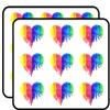 18 Pcs Rainbow Gradient Watercolor Melting Heart 2" Stickers Decals Laptop Notebook Phone Waterproof Vinyl Trendy view 1