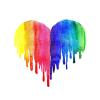 18 Pcs Rainbow Gradient Watercolor Melting Heart 2" Stickers Decals Laptop Notebook Phone Waterproof Vinyl Trendy view 2
