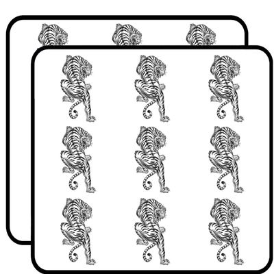 18 Pcs Angry Climbing Asian Tiger 2" Stickers Decals Laptop Notebook Phone Waterproof Vinyl Trendy