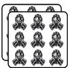 18 Pcs Black Shiny Gas Mask Cartoon Icon 2" Stickers Decals Laptop Notebook Phone Waterproof Vinyl Trendy view 1