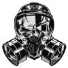 18 Pcs Black Shiny Gas Mask Cartoon Icon 2" Stickers Decals Laptop Notebook Phone Waterproof Vinyl Trendy view 2