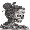 18 Pcs Pencil Sketch Dia De Los Muertos Woman with Flowers and Jewels 2" Stickers Decals Laptop Notebook Phone Waterproof Vinyl Trendy view 2