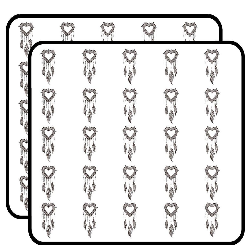 50 PCs Divine Designs Henna Heart Dream Catcher 1" Stickers Decals Laptop Notebook Phone Waterproof Vinyl Trendy