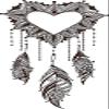 50 PCs Divine Designs Henna Heart Dream Catcher 1" Stickers Decals Laptop Notebook Phone Waterproof Vinyl Trendy view 2