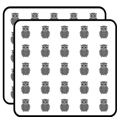 50 PCs Black and White Detailed Pattern Owl 1" Stickers Decals Laptop Notebook Phone Waterproof Vinyl Trendy