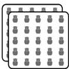 50 PCs Black and White Detailed Pattern Owl 1" Stickers Decals Laptop Notebook Phone Waterproof Vinyl Trendy view 1