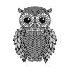 50 PCs Black and White Detailed Pattern Owl 1" Stickers Decals Laptop Notebook Phone Waterproof Vinyl Trendy view 2