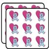 18 Pcs Happy Cute Blue Valentine Bear Cartoon 2" Stickers Decals Laptop Notebook Phone Waterproof Vinyl Trendy view 1