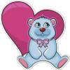 18 Pcs Happy Cute Blue Valentine Bear Cartoon 2" Stickers Decals Laptop Notebook Phone Waterproof Vinyl Trendy view 2