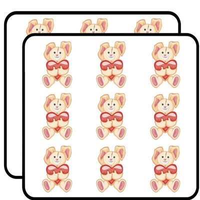 18 Pcs Happy Valentines Day Rabbit Cartoon 2" Stickers Decals Laptop Notebook Phone Waterproof Vinyl Trendy