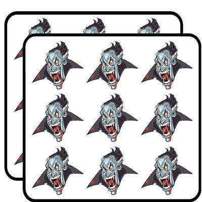 18 Pcs Creepy Halloween Dracula Vampire Cartoon Face 2" Stickers Decals Laptop Notebook Phone Waterproof Vinyl Trendy