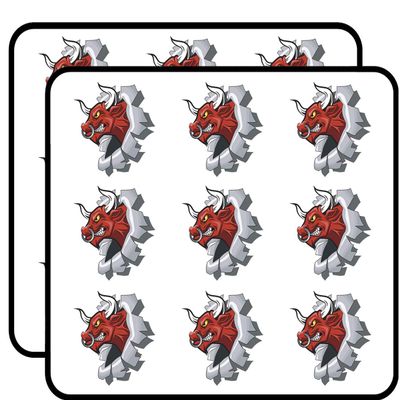 18 Pcs Cool Angry Anime Predator Busting Out of Screen Cartoon - Bull 2" Stickers Decals Laptop Notebook Phone Waterproof Vinyl Trendy