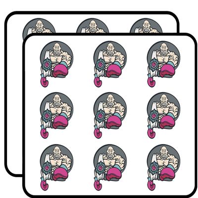 18 Pcs Cool Simple Champion Boxer Fighter Cartoon Icon 2" Stickers Decals Laptop Notebook Phone Waterproof Vinyl Trendy