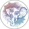 18 Pcs Pretty Pastel Ombre Mandala Elephant with Mandala Flowers 2" Stickers Decals Laptop Notebook Phone Waterproof Vinyl Trendy view 2