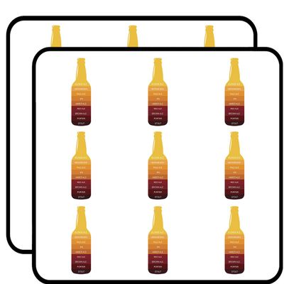 18 Pcs Cool Simple Beer Ale Scale Chart Cartoon - Beer Bottle 2" Stickers Decals Laptop Notebook Phone Waterproof Vinyl Trendy