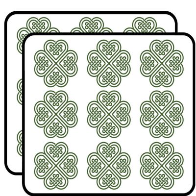 18 Pcs Celtic Knot Four Leaf Clover 2" Stickers Decals Laptop Notebook Phone Waterproof Vinyl Trendy