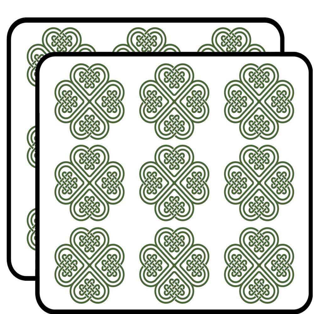 18 Pcs Celtic Knot Four Leaf Clover 2" Stickers Decals Laptop Notebook Phone Waterproof Vinyl Trendy