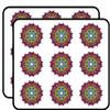 18 Pcs Rainbow Ombre Outlined Psychedelic Flower Icon #4 2" Stickers Decals Laptop Notebook Phone Waterproof Vinyl Trendy view 1