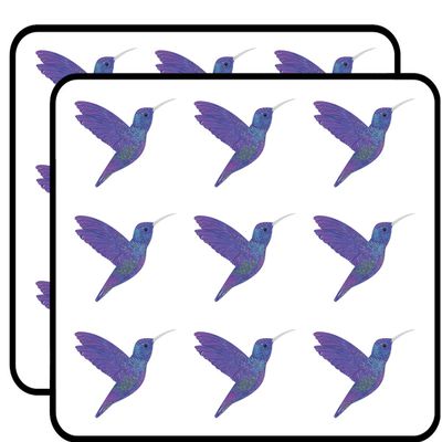18 Pcs Pretty Purple Flying Humming Bird 2" Stickers Decals Laptop Notebook Phone Waterproof Vinyl Trendy