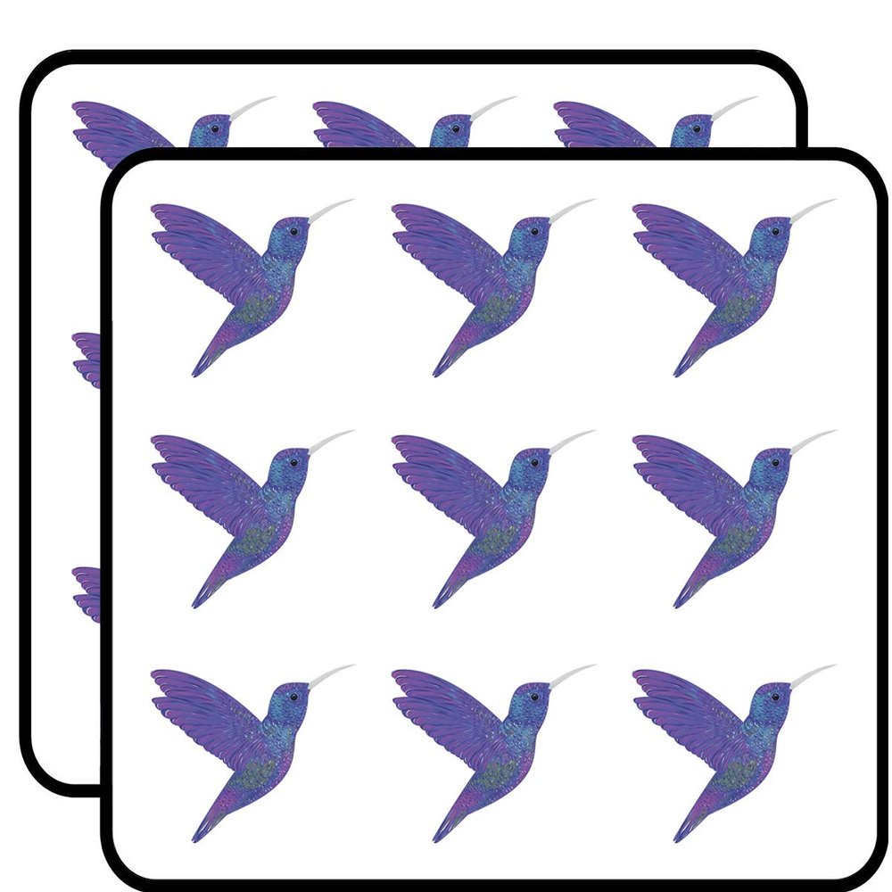 18 Pcs Pretty Purple Flying Humming Bird 2" Stickers Decals Laptop Notebook Phone Waterproof Vinyl Trendy
