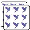 18 Pcs Pretty Purple Flying Humming Bird 2" Stickers Decals Laptop Notebook Phone Waterproof Vinyl Trendy view 1