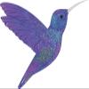 18 Pcs Pretty Purple Flying Humming Bird 2" Stickers Decals Laptop Notebook Phone Waterproof Vinyl Trendy view 2