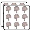 18 Pcs Creepy Gray Brown Anatomical Brain Cartoon 2" Stickers Decals Laptop Notebook Phone Waterproof Vinyl Trendy view 1