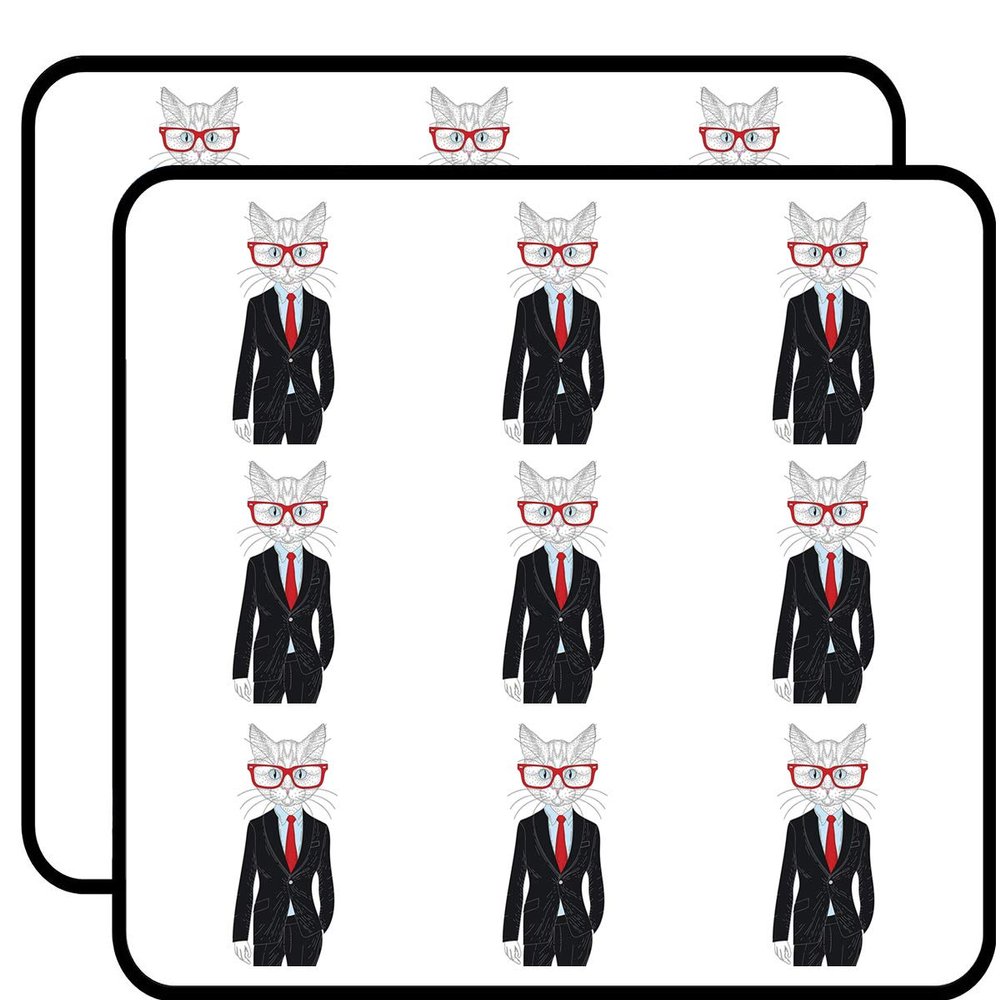 18 Pcs Cute Animal in Business Suit Cartoon - Cartoon 2" Stickers Decals Laptop Notebook Phone Waterproof Vinyl Trendy