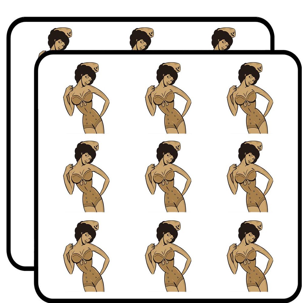18 Pcs Pretty Sexy Vintage Comic Pin Up Sailor Girl Cartoon 2" Stickers Decals Laptop Notebook Phone Waterproof Vinyl Trendy