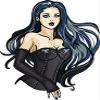 18 Pcs Sexy Gothic Punk Girl with Blue Hair Cartoon 2" Stickers Decals Laptop Notebook Phone Waterproof Vinyl Trendy view 2