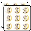 18 Pcs Cute Brown and White Milking Cow on Crescent Moon 2" Stickers Decals Laptop Notebook Phone Waterproof Vinyl Trendy view 1