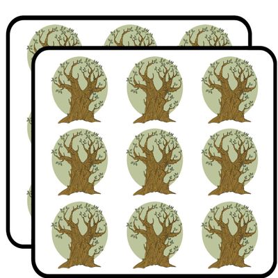 18 Pcs Cool Old Growing Tree Cartoon Icon 2" Stickers Decals Laptop Notebook Phone Waterproof Vinyl Trendy