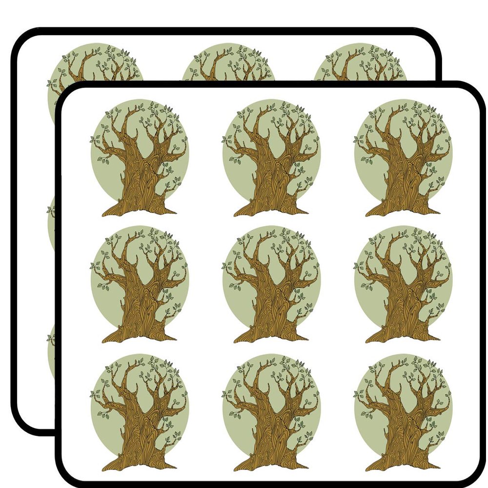 18 Pcs Cool Old Growing Tree Cartoon Icon 2" Stickers Decals Laptop Notebook Phone Waterproof Vinyl Trendy