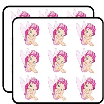 18 Pcs Sweet Cute Pink Kids Garden Fairy Cartoon 2" Stickers Decals Laptop Notebook Phone Waterproof Vinyl Trendy