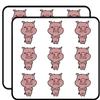 18 Pcs Simple Pink Piggy Pig Pen Art Cartoon - Angry 2" Stickers Decals Laptop Notebook Phone Waterproof Vinyl Trendy view 1