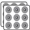 18 Pcs Black and White Ying Yang Mandala Flower #1 2" Stickers Decals Laptop Notebook Phone Waterproof Vinyl Trendy view 1
