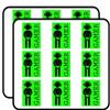 18 Pcs Video Games Gamer with Headphones and Controller Green Black 2" Stickers Decals Laptop Notebook Phone Waterproof Vinyl Trendy view 1