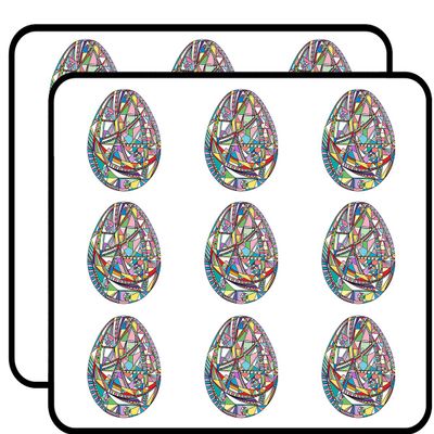 18 Pcs Cool Geometric Abstract Pattern Egg Cartoon 2" Stickers Decals Laptop Notebook Phone Waterproof Vinyl Trendy