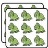 18 Pcs Cute Green Baby Triceratops Dinosaur Cartoon 2" Stickers Decals Laptop Notebook Phone Waterproof Vinyl Trendy view 1