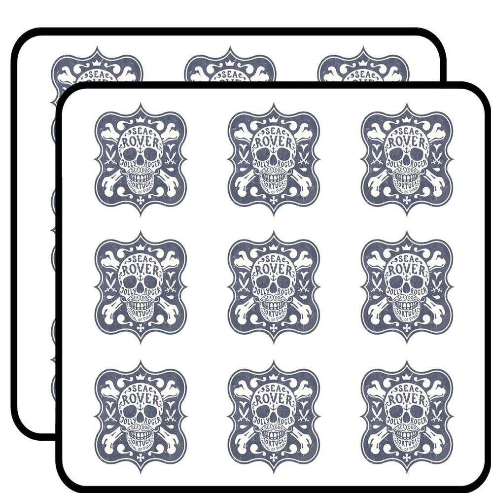 18 Pcs Sea Rover Jolly Roger Pirate Skull Icon 2" Stickers Decals Laptop Notebook Phone Waterproof Vinyl Trendy