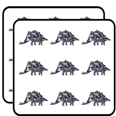 18 Pcs Cool Double Exposure Stegosaurus Dinosaur Silhouette 2" Stickers Decals Laptop Notebook Phone Waterproof Vinyl Trendy
