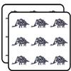 18 Pcs Cool Double Exposure Stegosaurus Dinosaur Silhouette 2" Stickers Decals Laptop Notebook Phone Waterproof Vinyl Trendy view 1
