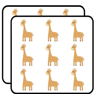 18 Pcs Cute Nursery Kindergarten Giraffe Cartoon 2" Stickers Decals Laptop Notebook Phone Waterproof Vinyl Trendy