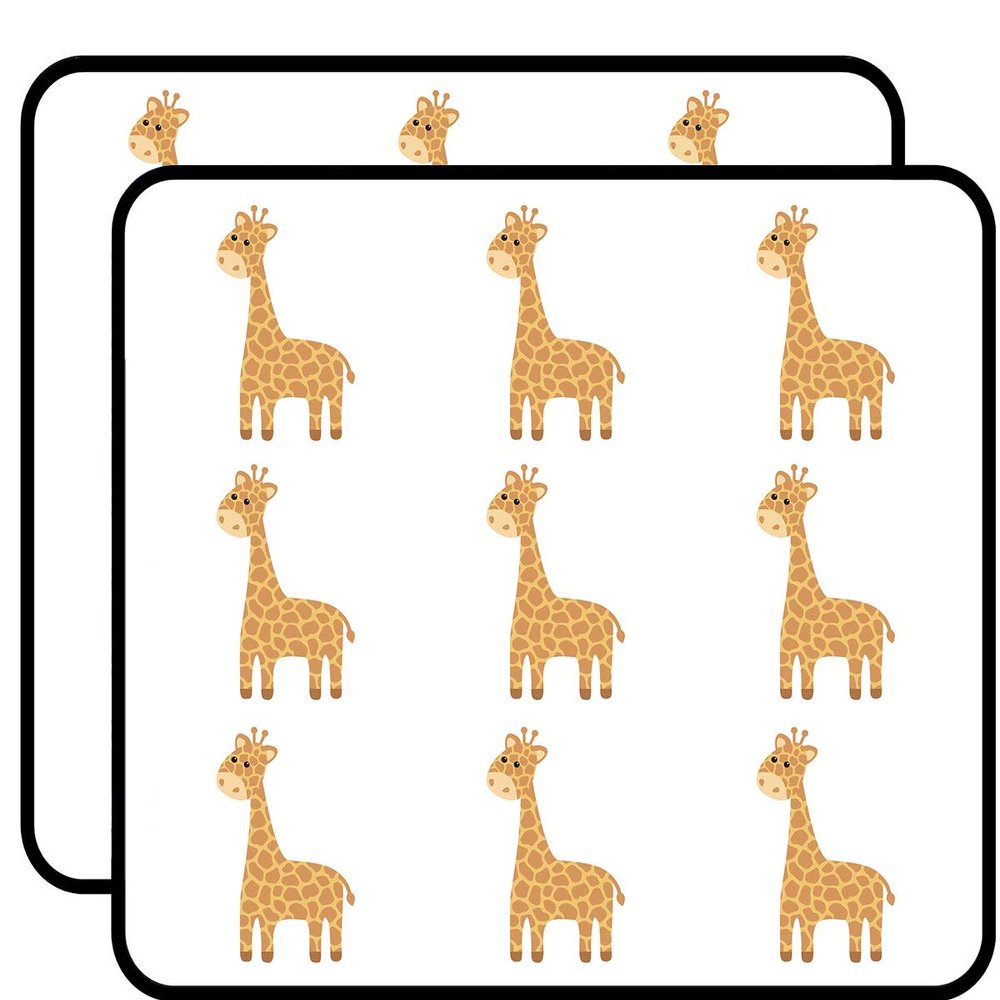 18 Pcs Cute Nursery Kindergarten Giraffe Cartoon 2" Stickers Decals Laptop Notebook Phone Waterproof Vinyl Trendy