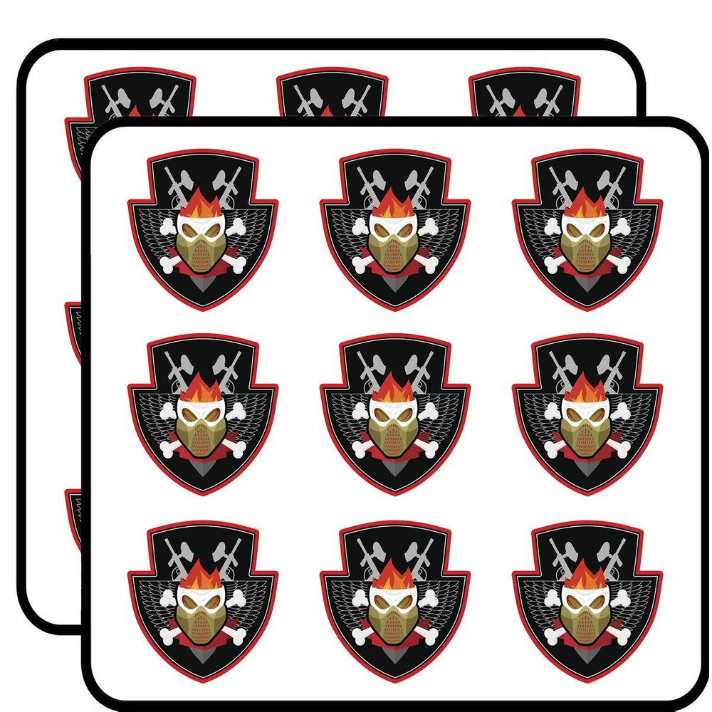 18 Pcs Creepy Vampire Bat Assassin Halloween Icon #7 2" Stickers Decals Laptop Notebook Phone Waterproof Vinyl Trendy