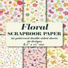 Floral Scrapbook Paper: 20 patterned double sided sheets. 8.5" x 11". 40 designs (Decorative Craft Paper) view 1