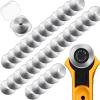 Mudder 36 Packs Rotary Cutter Blades Replacement Blades Compatible with Martelli Truecut Cutter for Patchwork Leather Quilting Sewing Arts Crafts (28 mm) view 1